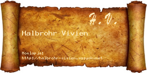 Halbrohr Vivien névjegykártya